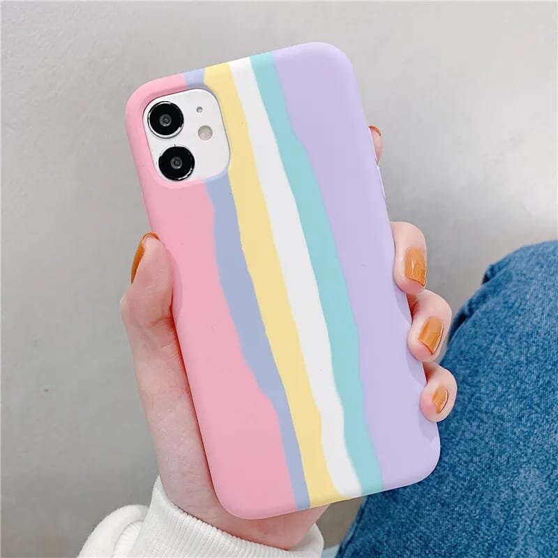 Rainbow Silicone Iphone 11 Multicolor REALCASE IPhone 11 Pro Case