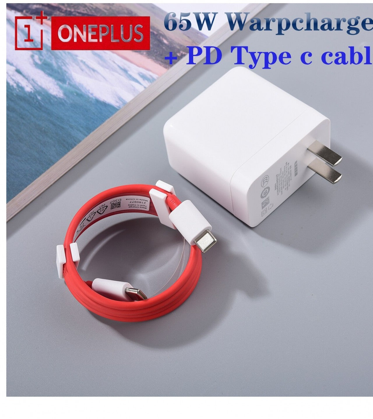 OnePlus Warp/Dash Fast Charging Cable – 65W 6.5A USB-C To USB-C – 3ft Red