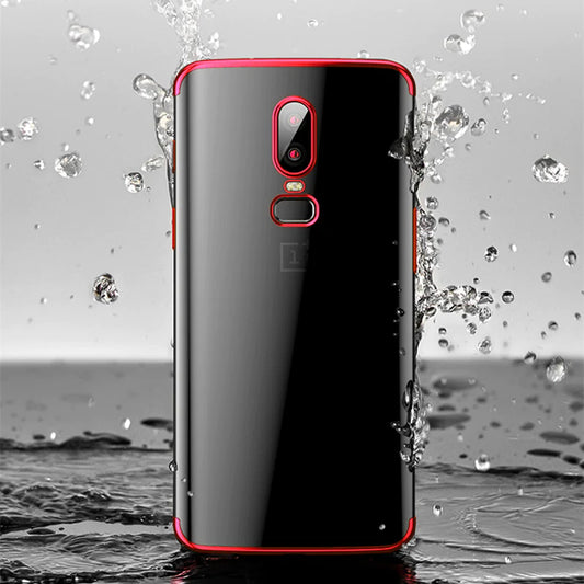 ELECTROPLATING + SILICONE TRANSPARENT CASE FOR ONEPLUS 6