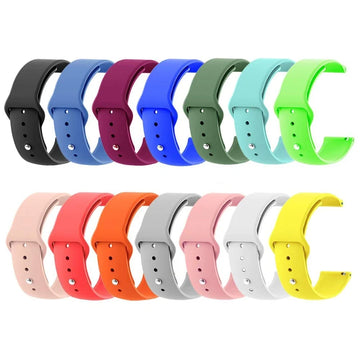 Silicone Button Style Watch Straps Compatible with Huawei  Watches – 18mm/20mm/22mm