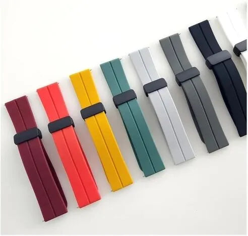 Haylou Watch Silicone Magnetic Strap 20mm/22mm | Folding Clasp Replacement Band