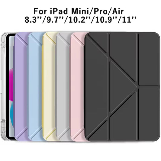 8 Fold Case for iPads with Transparent Back
