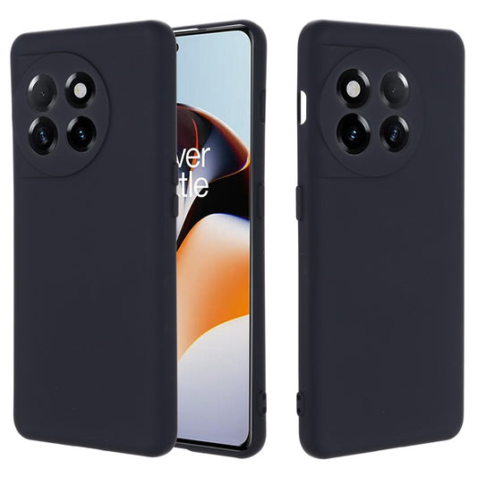OnePlus 11 5G Liquid Silicone Phone Case Camera Protection Anti-Scratch Cover - Black