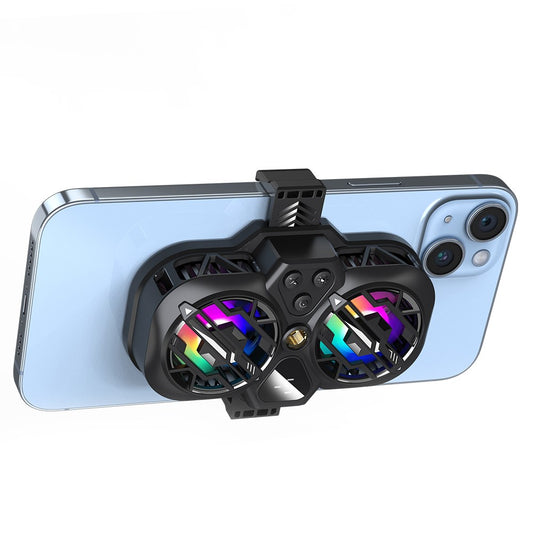 K11 Dual-Fan Semiconductor Phone Cooler | Adjustment RGB Lights Ultra Fast Heat Dissipation