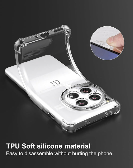 Anti-Slip TPU Transparent Case For OnePlus 12 Series  | TPU Shock-Absorption