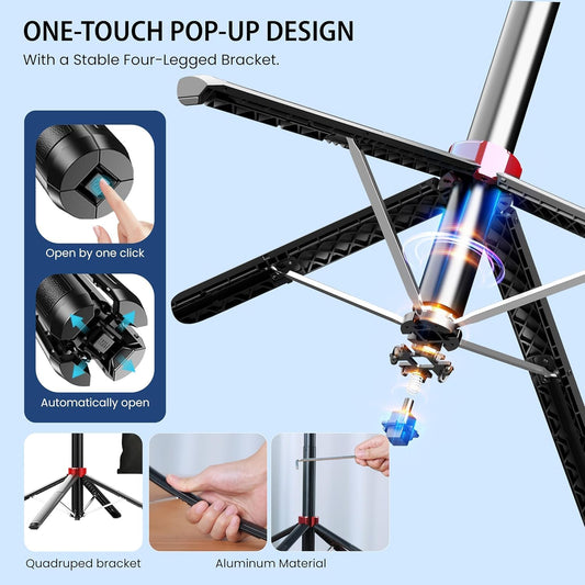Q185 Tripod Selfie Stick with AI Detection