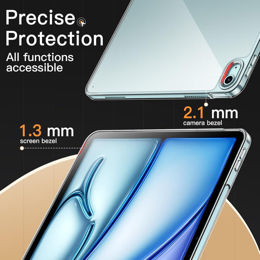 iPad Air 13" (2026) — M4 | Highly Transparent TPU Full Thicken Corners Shockproof Protective Case - Transparent