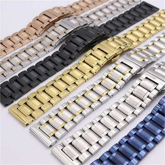 Rolex Solid Tone Chain Strap 22mm for Samsung Galaxy Watch | Premium Metal Replacement Band
