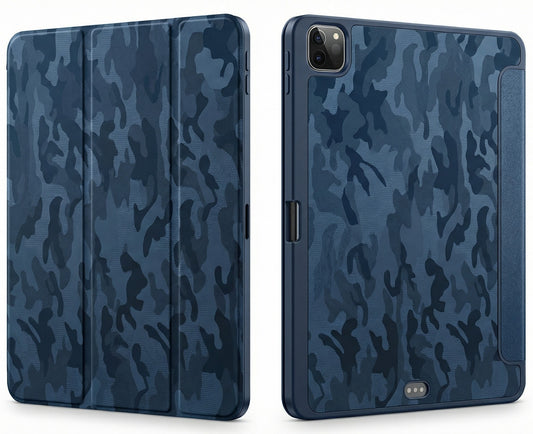 Camouflage Case with Pencil Holder for iPad Pro 12.9 (2020-2022) | Protective Smart Cover