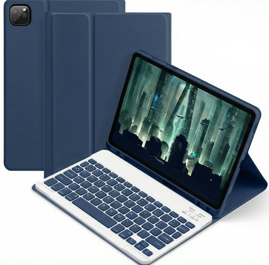 Magnetic Keyboard Case for iPad Pro 11 (2024-2025) – Slim Magnetic Protective Cover with Wireless Keyboard & Pencil Holder