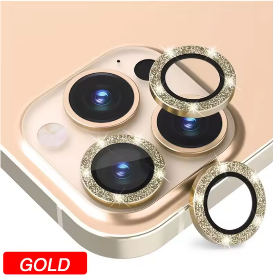 Glitter Camera Lens Protector for iPhone Series – Stylish & Scratch Resistant
