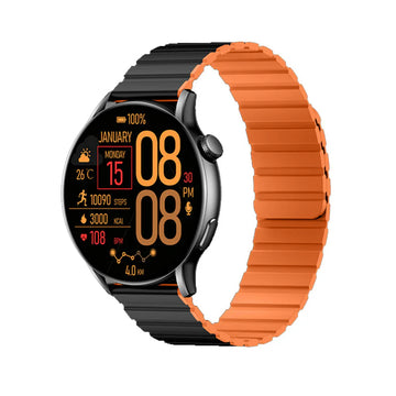 GloriMi Smart Watch M2 Max Dual Strap Black/Orange | Premium Sports Watch