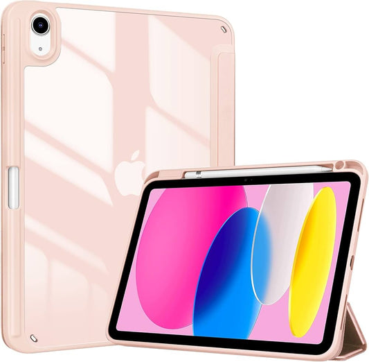 TRI-FOLD SMART CASE - CLEAR BACK FOR IPAD MODELS