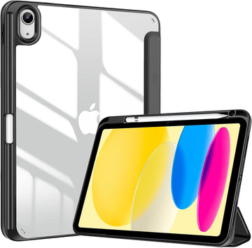 TRI-FOLD SMART CASE - CLEAR BACK FOR IPAD MODELS