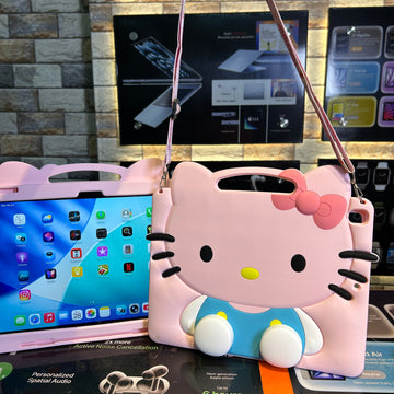 Cute Cartoon ShockProof case for iPads with Pen Slot and Optional Strap