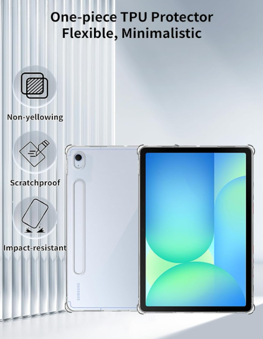 Silicone TPU Protective Case for Samsung Galaxy Tab S10FE – Shockproof Slim Cover