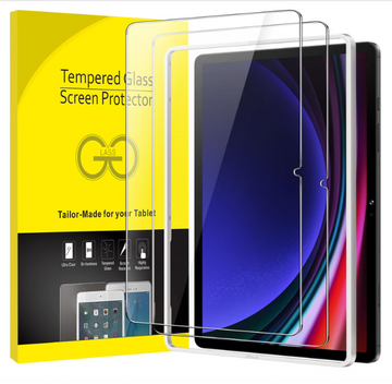 Tempered Glass Screen Protector for Samsung Galaxy Tab S9 FE+ Plus  – Anti-Scratch, Bubble-Free Protection
