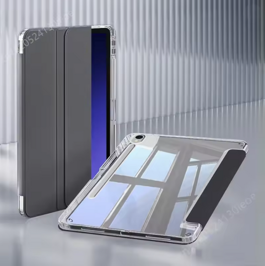 Tri-Fold Clear Back Case For Samsung Galaxy Tab S10 FE+ Plus - Clear Back TPU