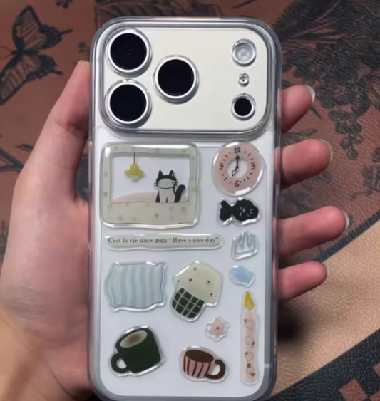 3D STICKER CASE WITH BOX PACKING FOR IPHONE 17 SERIES