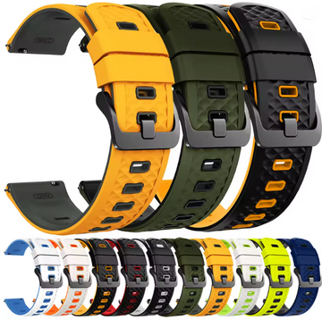 Mibro Watch Two-Tone Silicone Strap 22mm | Sporty Replacement Band
