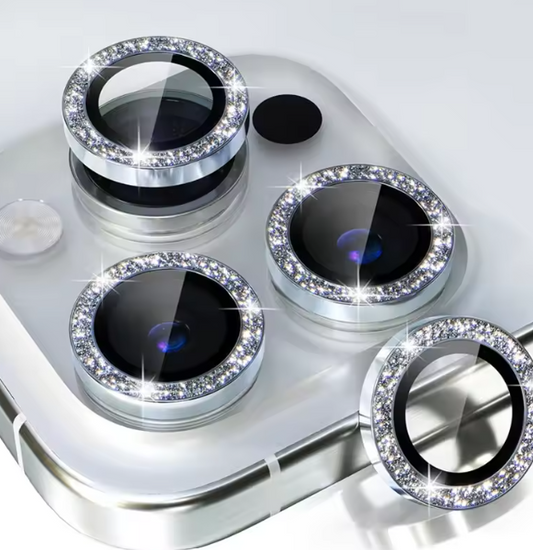 Glitter Camera Lens Protector for iPhone 15 & 16 Series – Stylish & Scratch Resistant