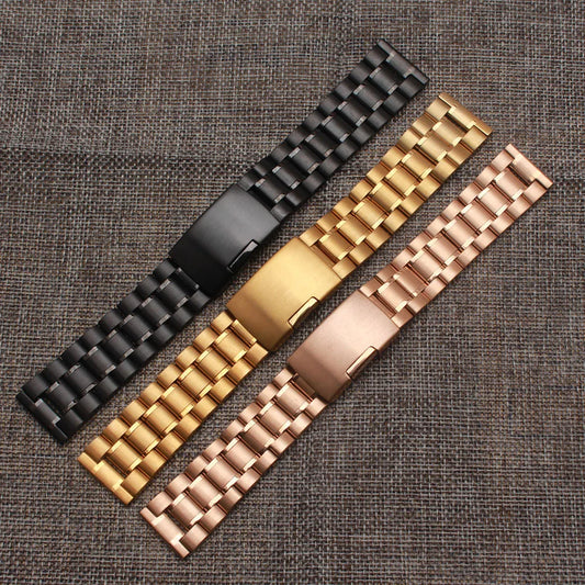22MM ROLEX STYLE STAINLESS STEEL CHAIN STRAPS FOR SAMSUNG WATCH 46MM, S3, WATCH 3, S3 FRONTIER