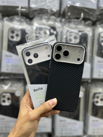 Berlia Carbon Fibre Case for iPhone 17 Pro & 17 Pro Max | Slim Luxury Protection