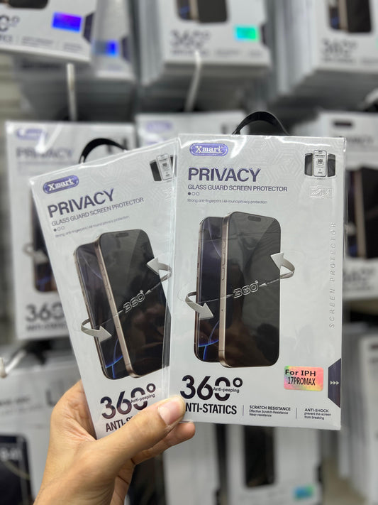 Xmart 360° Privacy Glass for iPhone Series | All-Round Anti-Spy Screen Protector