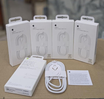 Woven USB-C to USB-C Data Cable (White) for iPhone 17 Pro Max | 60W Fast Charge + SIM Ejector