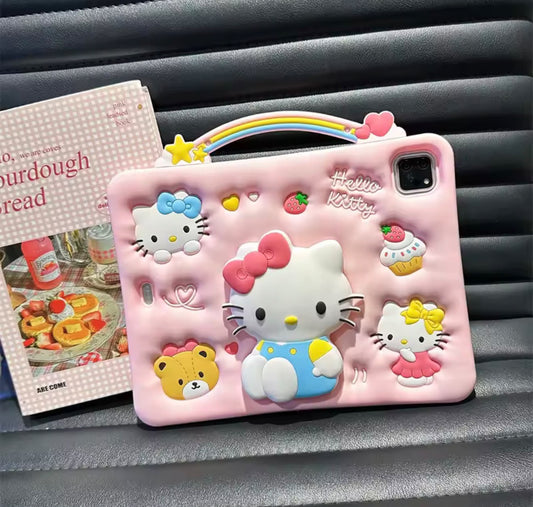 Hello Kitty iPad Stand Silicone Case with Chain – Cute Protective Cover