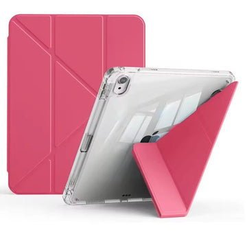 8-Fold Smart clear Back Case With Pen Slot  for iPad 10th Gen (A14) | Slim Protective Cover with Stand
