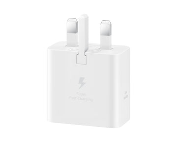 Samsung 25W Power Adapter W/O Cable White 3pin New Version Original
