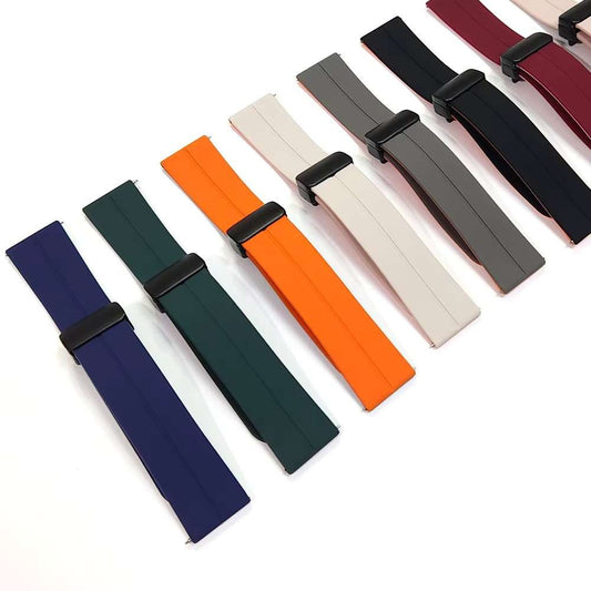 Nothing Watch Silicone Magnetic Strap 22mm | Folding Clasp Replacement Band