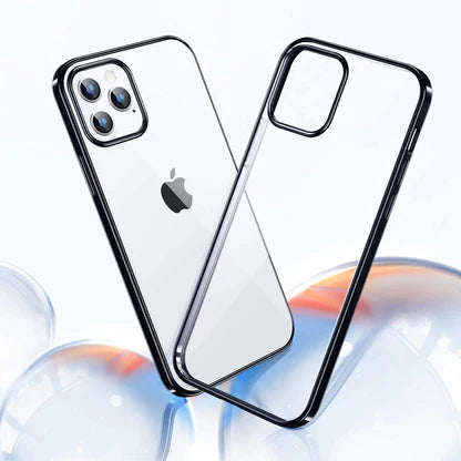 Black Electroplated back Transparent case for 12 pro max
