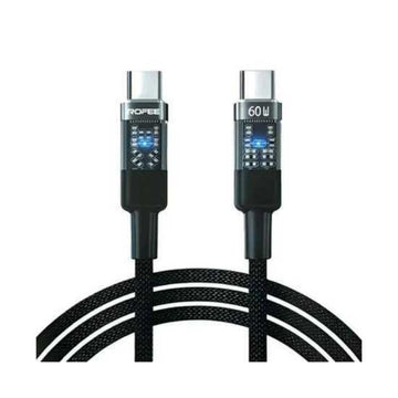 Rofee Smart & Fast Data Cable 60W 1.2m C2C PVC+Braided Cable 503-C Black