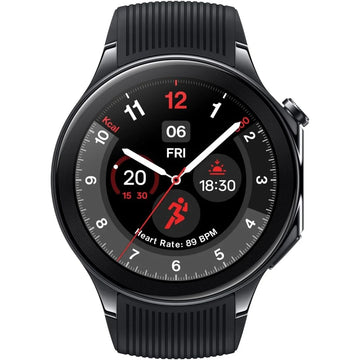 OnePlus Watch 2 46mm 100-Hour Battery, Health & Fitness Tracking – Black Steel
