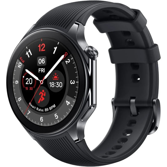 OnePlus Watch 2 46mm 100-Hour Battery, Health & Fitness Tracking – Black Steel