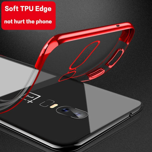 ELECTROPLATING + SILICONE TRANSPARENT CASE FOR ONEPLUS 6