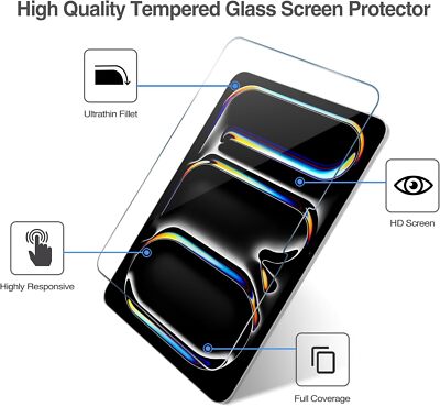 Tempered Glass Screen Protector for iPad Pro 11" (M4/M5) 2024-2025