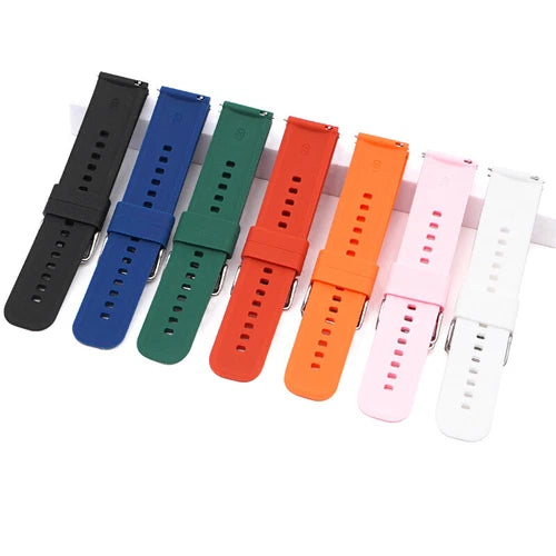 Huawei Watch Silicone Strap 22mm | Plain Color Replacement Watch Band