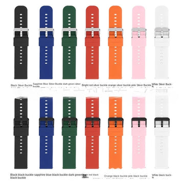 Huawei Watch Silicone Strap 22mm | Plain Color Replacement Watch Band