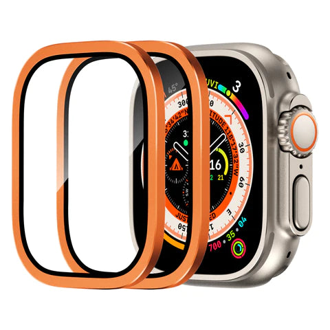 Metal Bumper+Tempered Glass For Apple Watch Ultra 49mm - Full HD Film