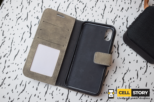 Leather flip case for iphone x/xs