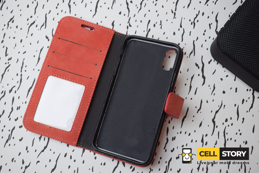 Leather flip case for iphone x/xs