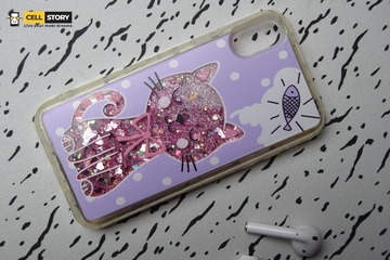 Liquid Glitter Cat case for iphone X/xs