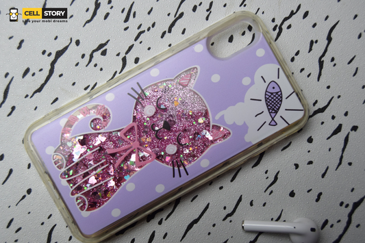 Liquid Glitter Cat case for iphone X/xs