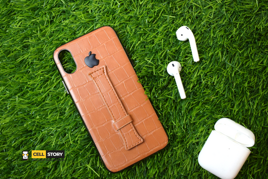 Leather case with holder for iphone X/Xs