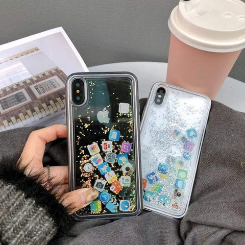 icon moving case for iPhone Xs max
