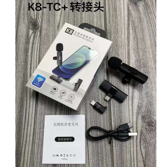 K8 PLUS Wireless Microphone - TYPE-C & IOS