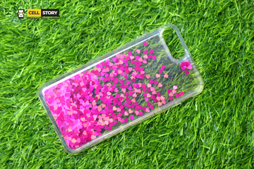 IPhone 7/8 Plus Soft Case – Transparent with Pink Hearts Fill